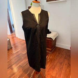 Elie Tahari black dress with full zip front